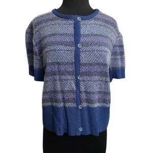 St John Sport NWT Short Sleeve Button Down Sweater